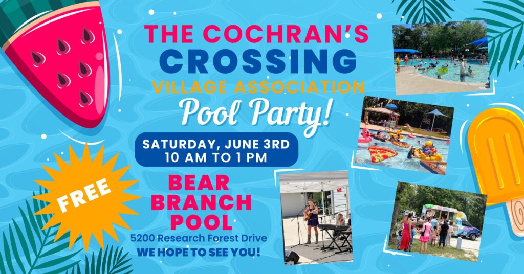 Cochran's Crossing Village Association CCVA Pool Party 2023